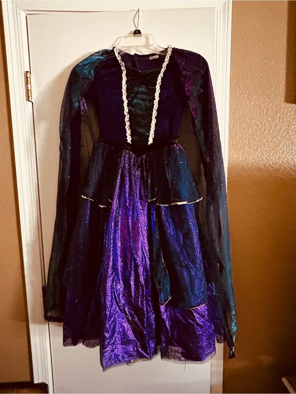 Girls Purple & Teal Shimmery Witch Costume - SPIRIT HALLOWEEN